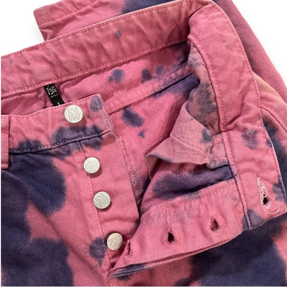 RECLAIMED VINTAGE | Tie Dye Pink and Purple Jeans - Picture 5 of 9